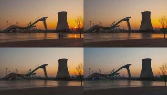 北京 高跟鞋 日落延时1-5D2高清在线视频素材下载