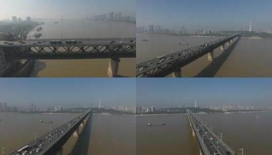 长江大桥航拍高清在线视频素材下载