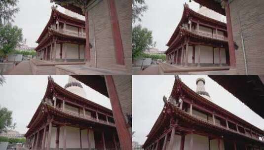 古色古香的寺院建筑高清在线视频素材下载