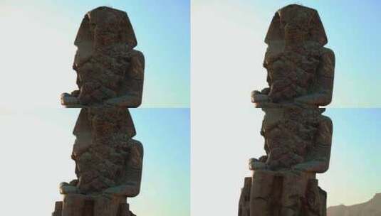 埃及的门农石像高清在线视频素材下载