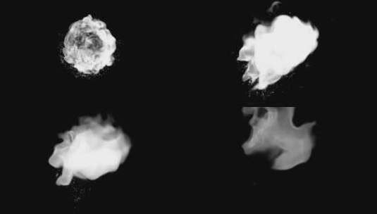 4k魔法白色烟雾特效动画视频素材-Alpha85高清在线视频素材下载