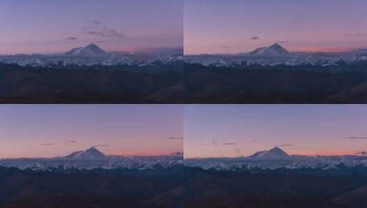 珠峰日出 延时空镜 紫色云海高清在线视频素材下载
