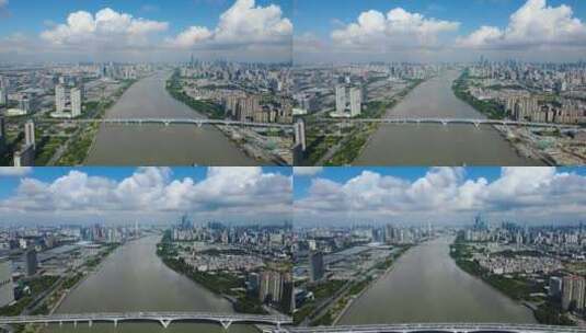 琶洲大桥 广州大景 珠江高清在线视频素材下载