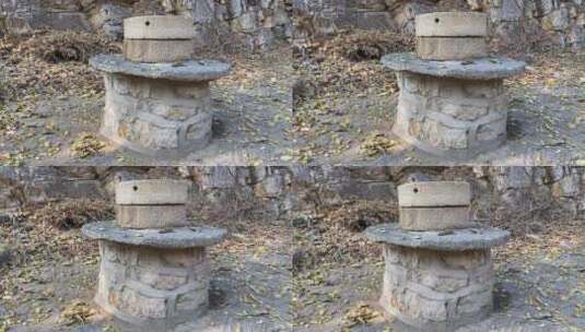 济南南部山区天井峪村，古朴的石头房子高清在线视频素材下载