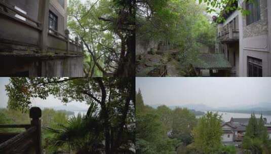 杭州西湖浙江图书馆旧址建筑4K视频合集高清在线视频素材下载