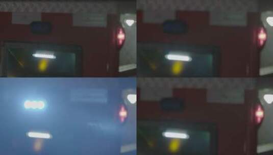 夜晚的消防车消防警灯高清在线视频素材下载