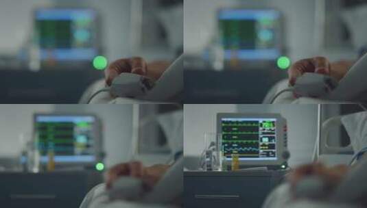 ICU重症监护室血氧监测高清在线视频素材下载