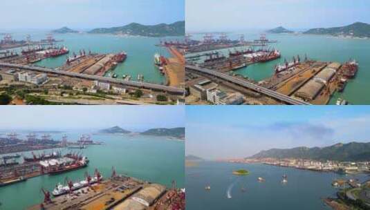 集装箱港口货运物流码头高清在线视频素材下载