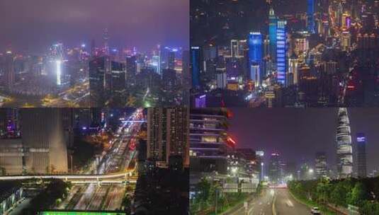 城市夜景合集高清在线视频素材下载