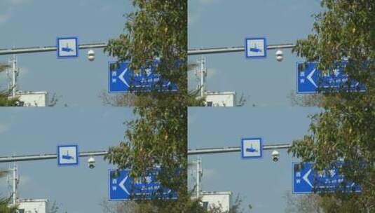 公路监控道路摄像头转动的摄像头天网系统高清在线视频素材下载