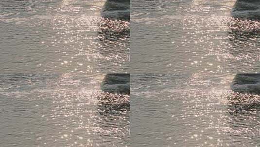 春季波光粼粼的湖面1080p高清在线视频素材下载