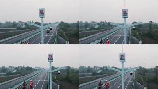 高速路上的摄像头4K高清在线视频素材下载