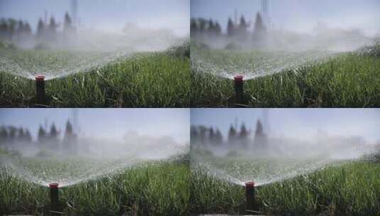 工作草坪灌溉系统高清在线视频素材下载