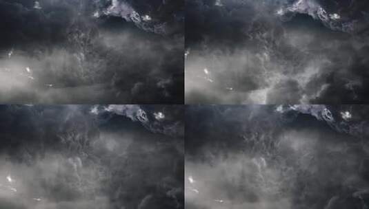 4k雷雨伴随着乌云中的闪光高清在线视频素材下载