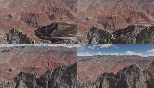 西藏四川雪山光秃秃的山高清在线视频素材下载