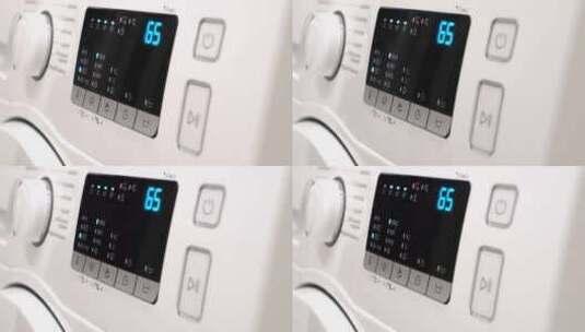 洗衣机面板特写高清在线视频素材下载