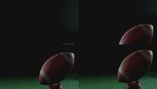人造草坪上的美式足球4k高清在线视频素材下载