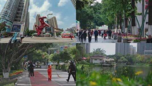 重庆大渡口都市人文公园散步高清在线视频素材下载