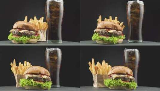 美式汉堡高清在线视频素材下载