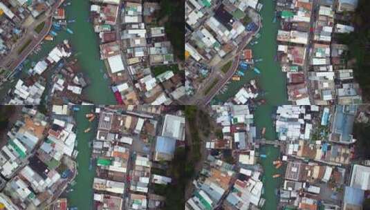 航拍香港渔村高清在线视频素材下载