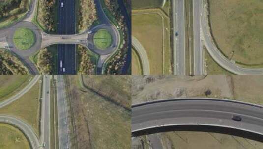 高速公路交通枢纽高清在线视频素材下载
