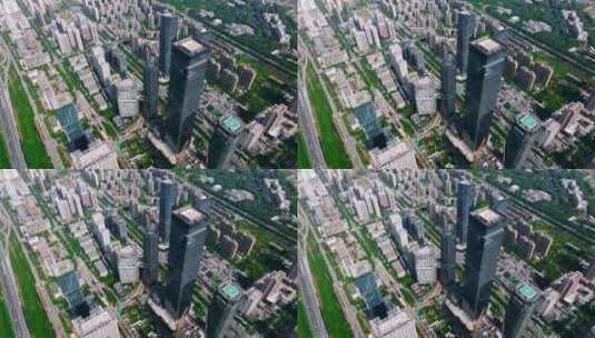 西安城市建筑高新区建筑群高清在线视频素材下载