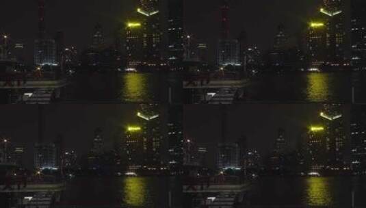 东方明珠 城市CBD 黄浦江 夜上海高清在线视频素材下载