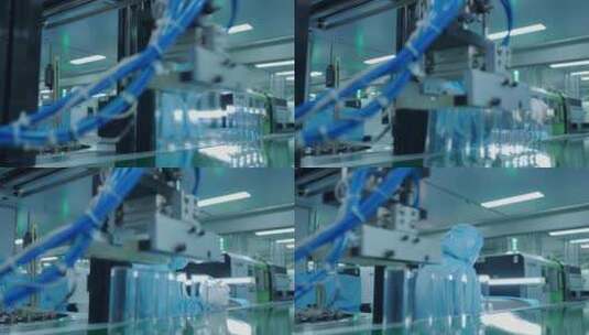 药瓶加工生产车间自动化高清在线视频素材下载