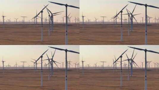 风力发电 叶片 内蒙古锡林郭勒贝力克风电场高清在线视频素材下载