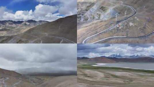 航拍西藏仲巴县自然风光高清在线视频素材下载