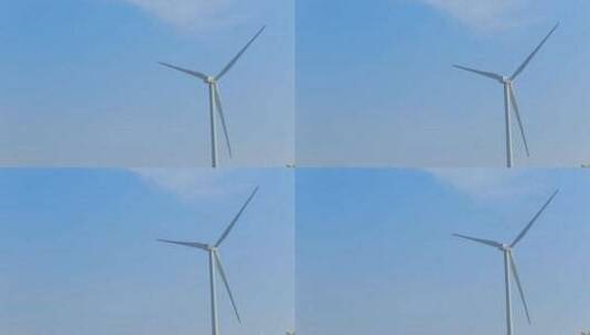 风力发电设施平原风力发电高清在线视频素材下载