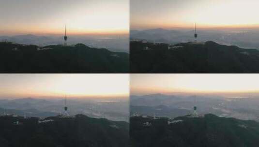 夕阳下的深圳电视塔高清在线视频素材下载