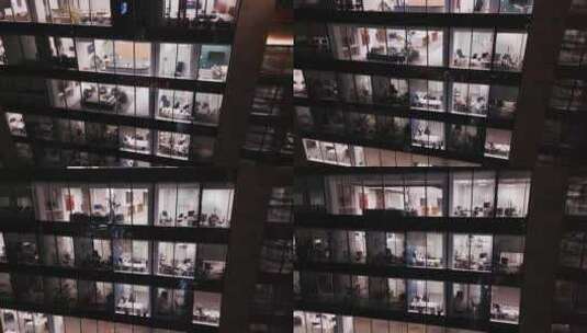 加拿大哈利法克斯市中心现代办公楼夜景高清在线视频素材下载