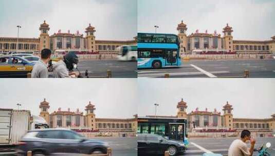 北京_北京站_北京火车站高清在线视频素材下载