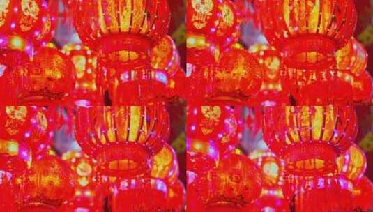 过年喜庆红灯笼挂件装饰高清在线视频素材下载