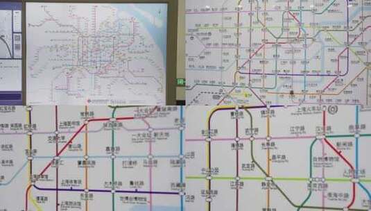 上海地铁地图实拍高清在线视频素材下载
