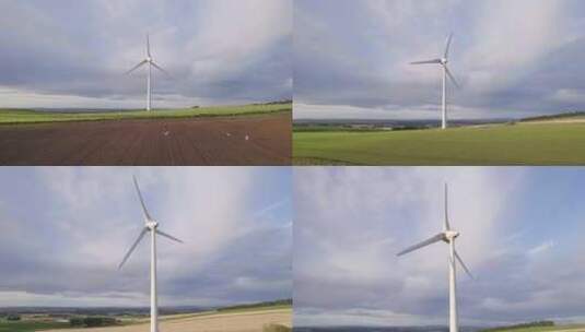 新能源风车风力发电高清在线视频素材下载