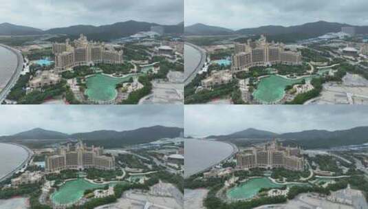 珠海长隆横琴湾酒店航拍长隆国际海洋度假区高清在线视频素材下载