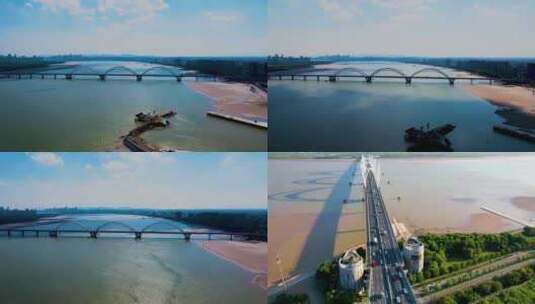 杭州九堡大桥汽车车辆车流延时摄影高清在线视频素材下载