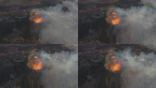 冰岛火山爆发航拍高清在线视频素材下载