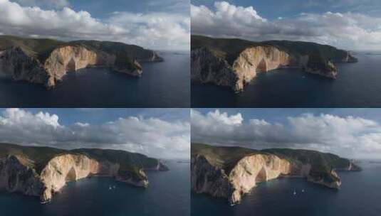 Zakynthos，希腊，海，海岸高清在线视频素材下载