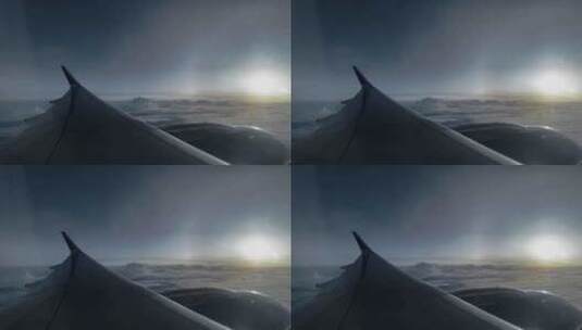 飞机，飞行，窗景，云高清在线视频素材下载