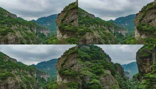 浙江温州雁荡山风光灵岩方洞风景延时高清在线视频素材下载