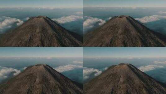 火山，危地马拉，峰，烟高清在线视频素材下载