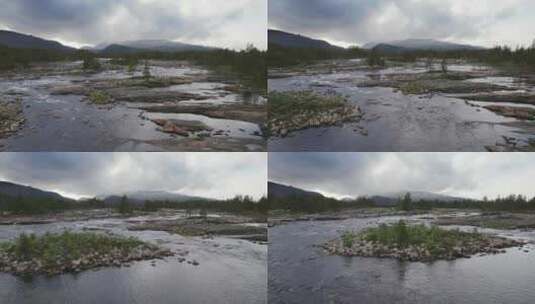 峡湾，内陆，河流，山区高清在线视频素材下载