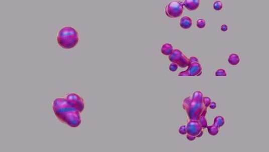 颜色分散概念3d抽象元球DAO高清在线视频素材下载