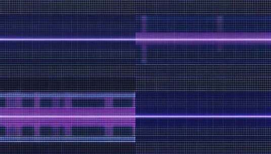 带有故障噪声效果的紫色和蓝色条纹背景高清在线视频素材下载