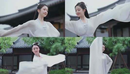 古风女子唯美舞蹈高清在线视频素材下载