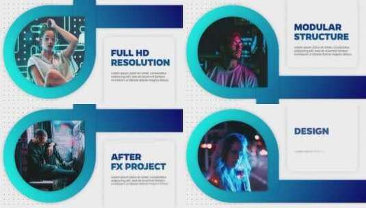 圆和线幻灯片过渡宣传介绍展示AE模板高清AE视频素材下载