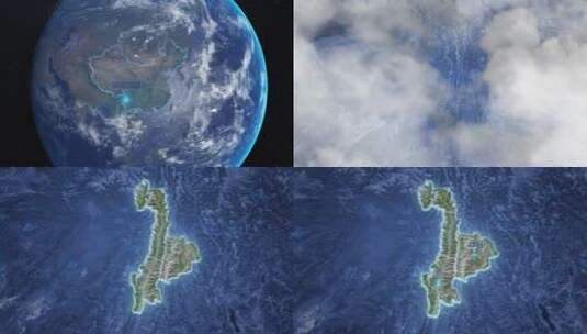 怒江自治州-地球俯冲到区位地图高清AE视频素材下载